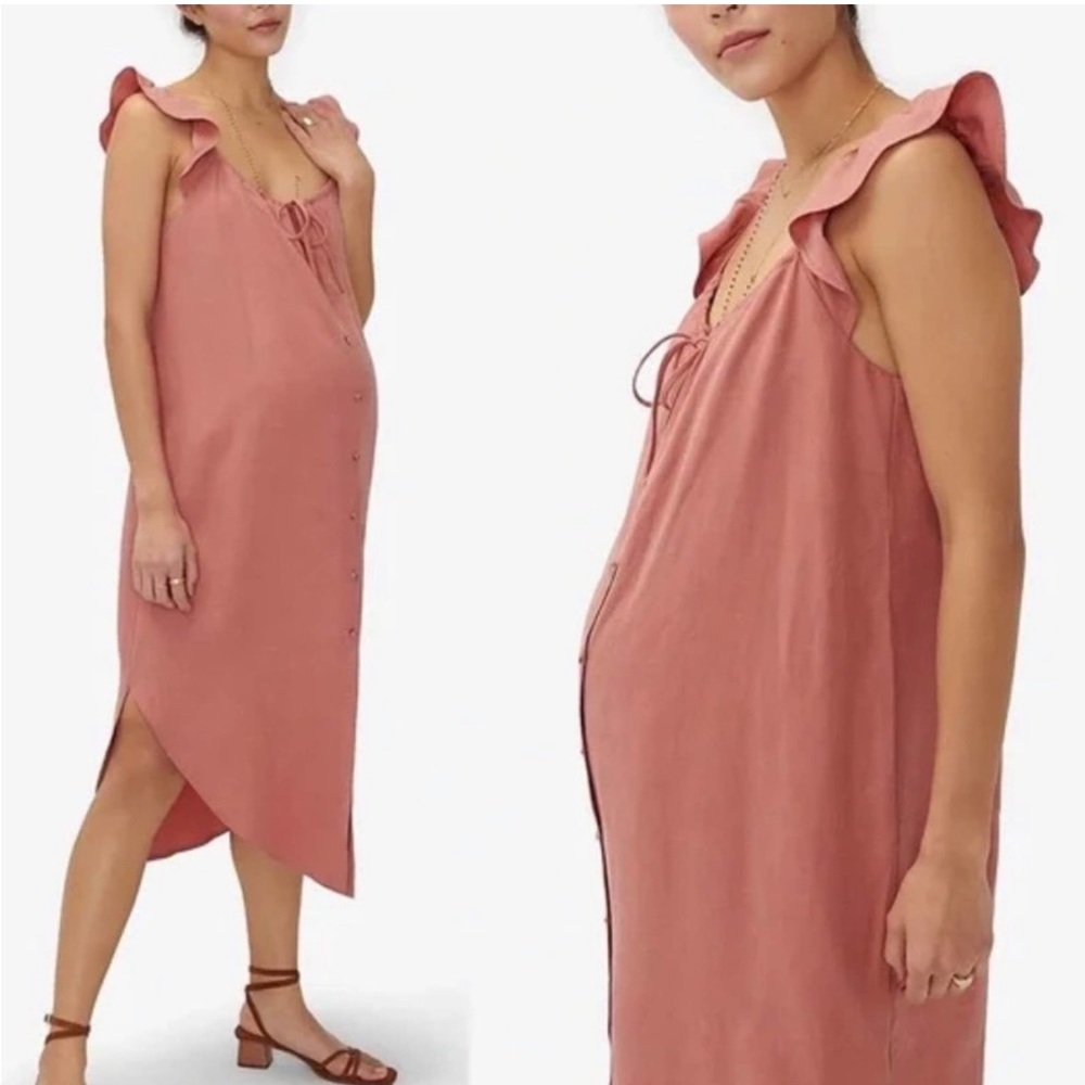 Hatch Women's Midi Dress in Dusty Rose